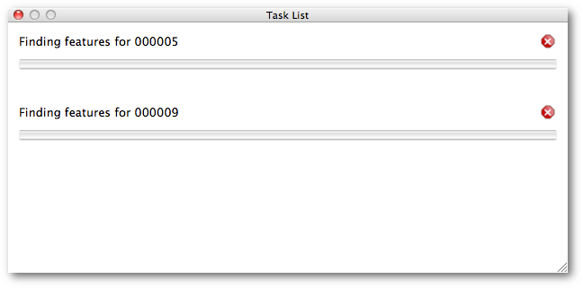 Task progress window